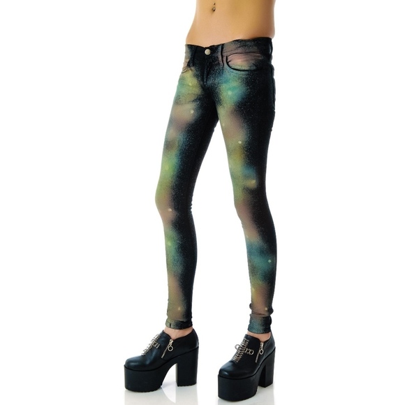 WILDFOX MARIANNE Celestial Galaxy SKINNY JEANS - Picture 5 of 11